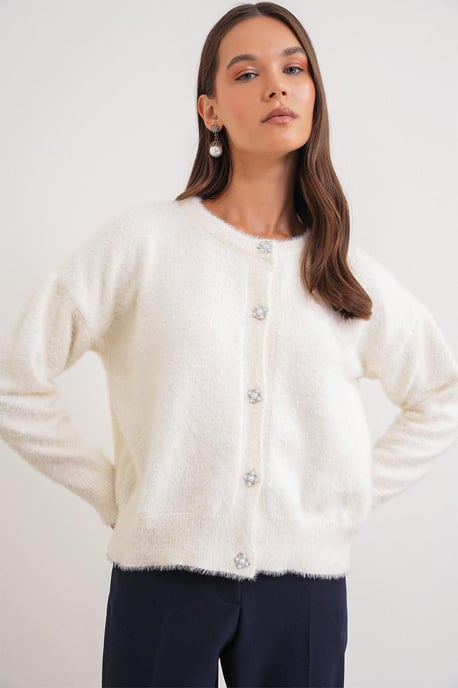 Geknoopte Oversized Geweven Cardigan - Image 3