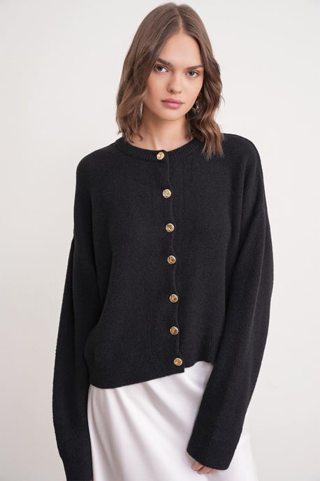 Geknoopte Ribbels Brei Cardigan - Image 3