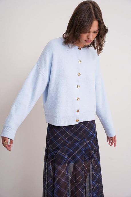 Geknoopte Ribgebreide Cardigan - Image 3