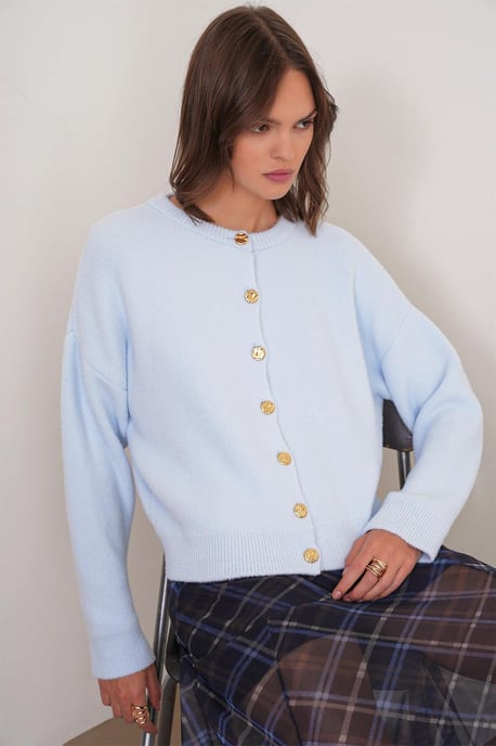 Geknoopte Ribgebreide Cardigan - Image 4