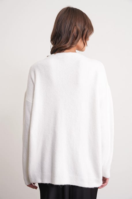 Oversized Gebreide Cardigan met Hartdetail - Image 6