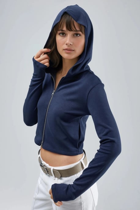 Gevoerde Regular Fit Hooded Zip-Up Jacket - Image 3