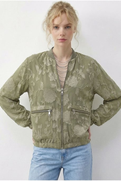 Bloemige Oversized Bomberjack - Image 4