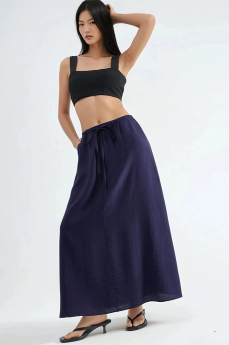 Hoge Taille A-lijn Maxi Rok - Image 4
