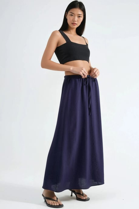 Hoge Taille A-lijn Maxi Rok - Image 5