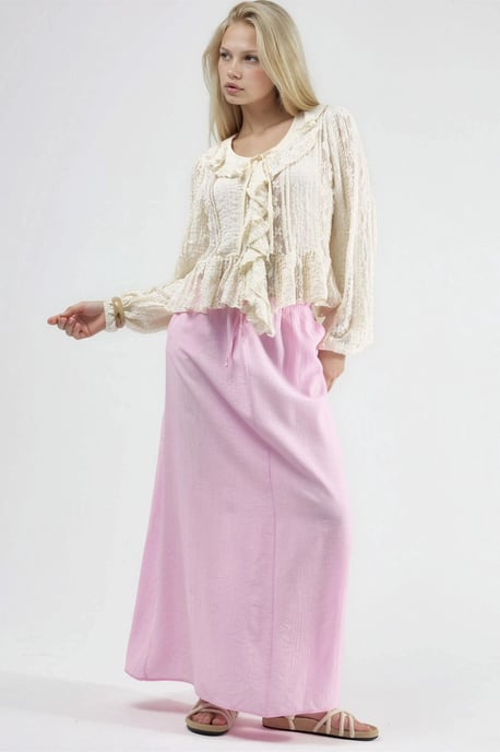 Hoge Taille A-Lijn Maxi Rok - Image 5