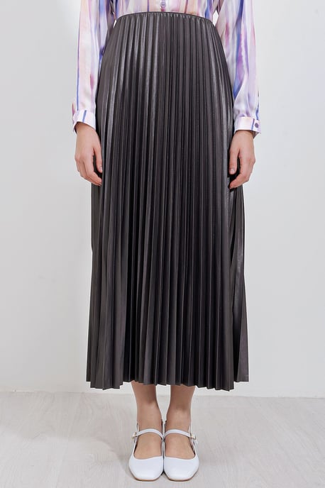 Hoge Taille Maxi Rok met Rimpeldetail - Image 3