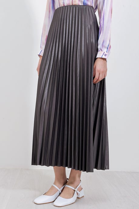 Hoge Taille Maxi Rok met Rimpeldetail - Image 4