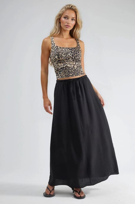 Hoge Taille A-Lijn Maxi Rok - Image 3