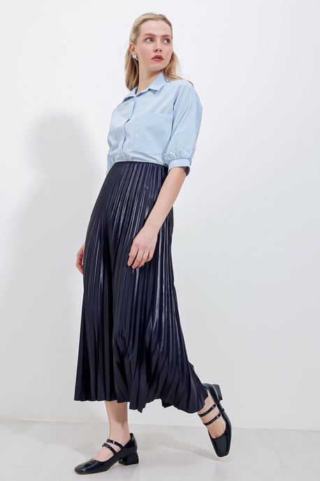 Hoge Taille Maxi Rok met Rimpeldetail - Image 2