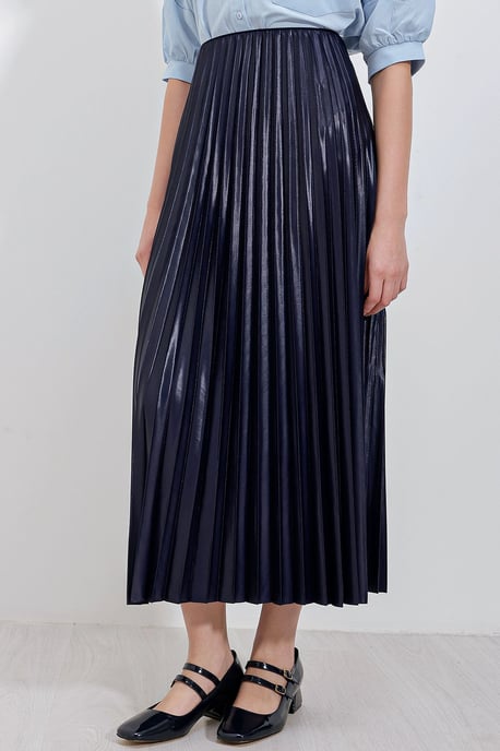 Hoge Taille Maxi Rok met Rimpeldetail - Image 4