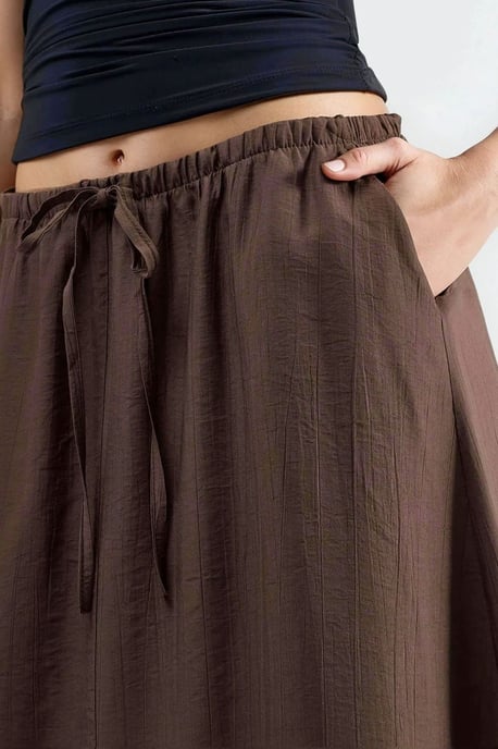 Hoge Taille A-Lijn Maxi Rok - Image 4