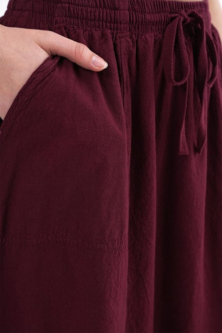 Hoge Taille Poplin Rok met Touwtje Detail - Image 6