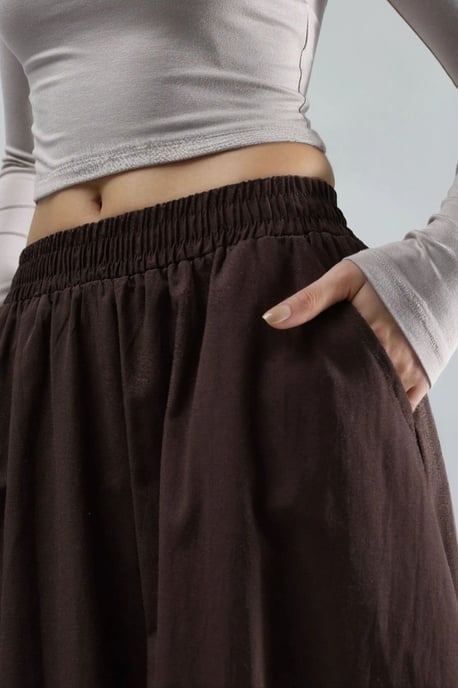 Elastische Taille Maxi Rok met Zakken - Image 6