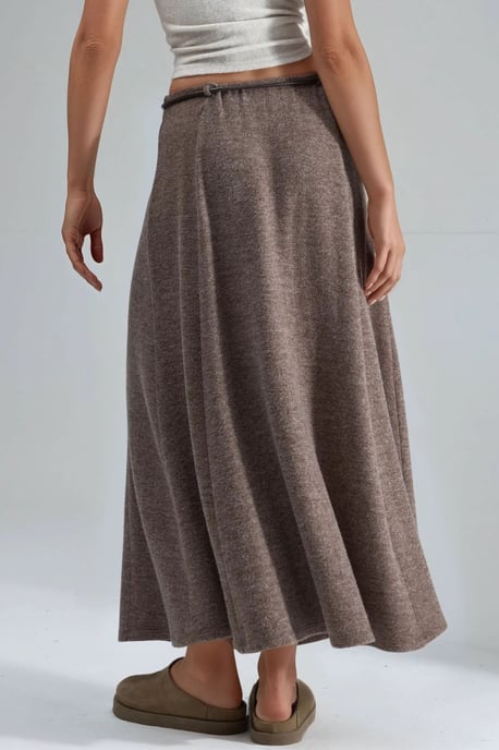 Gestructureerde Maxi Rok met Strikdetail - Image 3