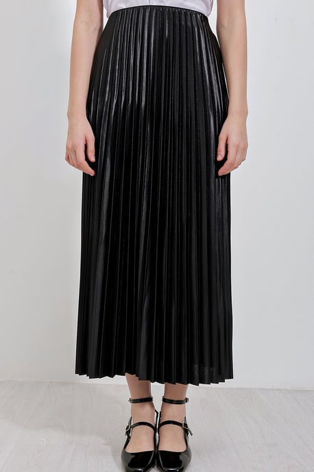 Hoge Taille Maxi Rok met Rimpeldetails - Image 3