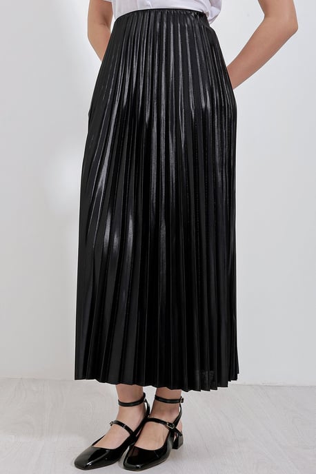Hoge Taille Maxi Rok met Rimpeldetails - Image 4