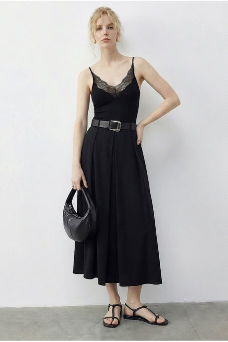 Hoge Taille Midi Rok met Riem - Image 2