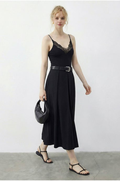 Hoge Taille Midi Rok met Riem - Image 4