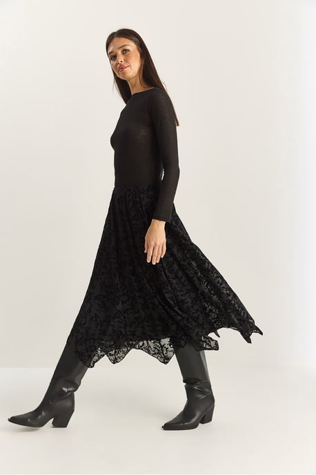 Hoge Taille Asymmetrische Midi Rok - Image 5