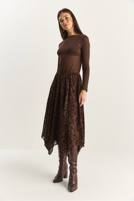 Hoge Taille Asymmetrische Midi Rok - Image 4