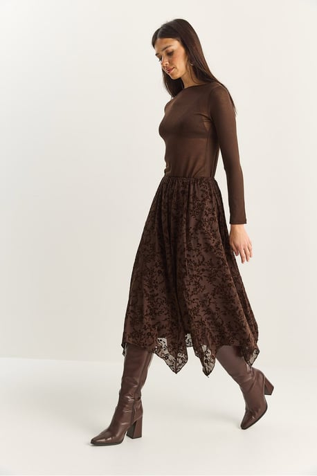 Hoge Taille Asymmetrische Midi Rok - Image 5