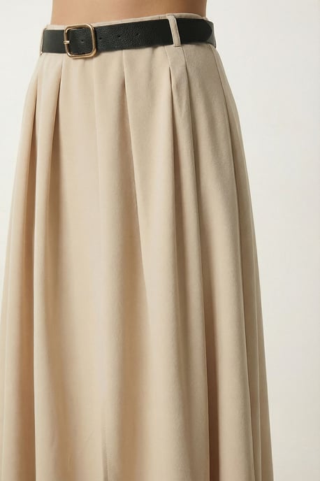 Gestrikte Hoge Taille Midi Rok - Image 4