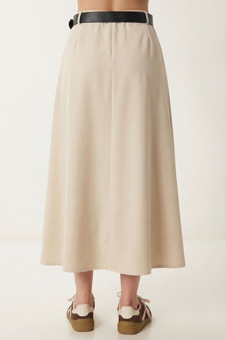 Gestrikte Hoge Taille Midi Rok - Image 6