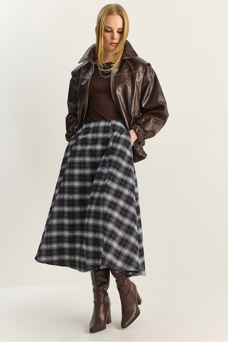 Hoge Taille Midi Rok - Image 1