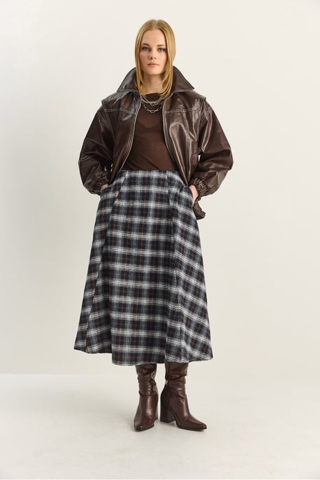 Hoge Taille Midi Rok - Image 2
