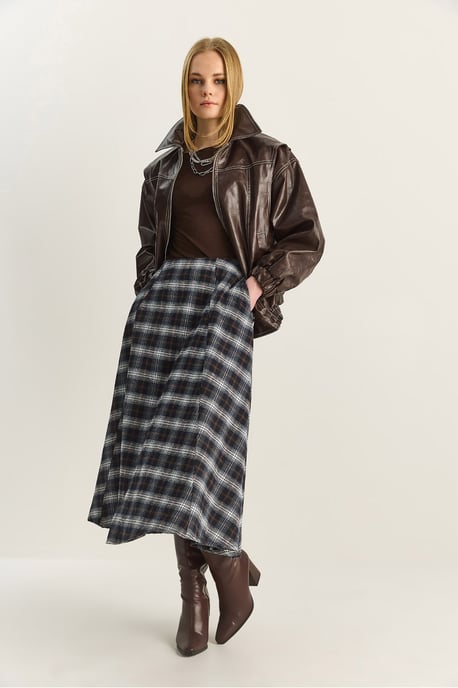 Hoge Taille Midi Rok - Image 3