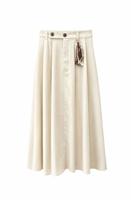 Hoge Taille A-Lijn Midi Rok met Accessoires - Image 1