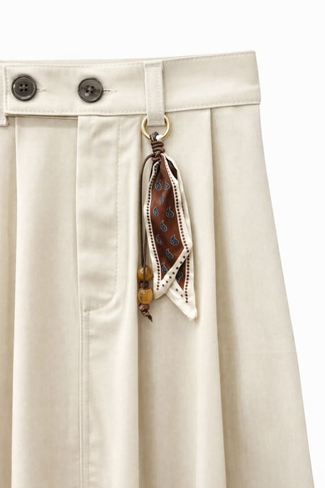 Hoge Taille A-Lijn Midi Rok met Accessoires - Image 2