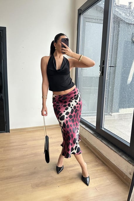 Leopard Midi Rok - Image 2