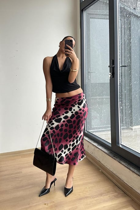 Leopard Midi Rok - Image 4