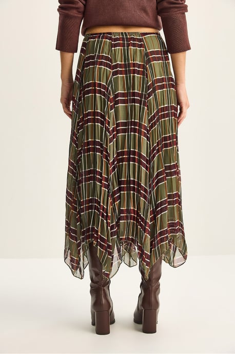 Geruite Midi Rok met Voering - Image 6