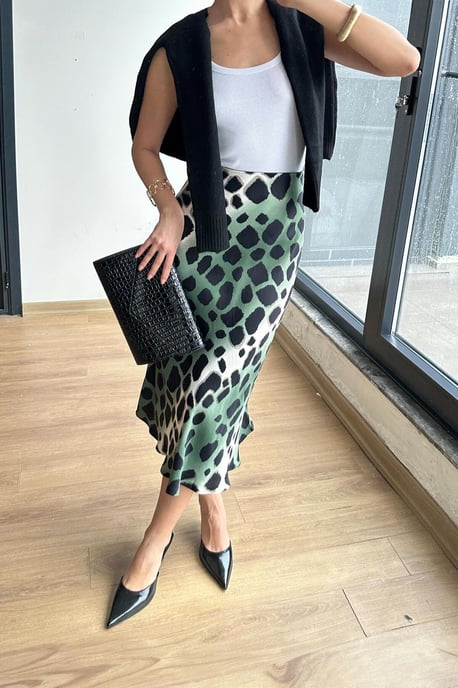 Leopard Midi Rok - Image 3