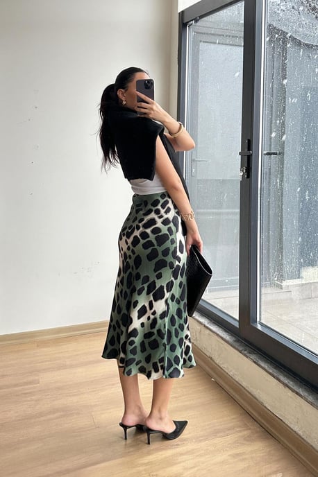 Leopard Midi Rok - Image 4
