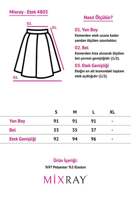 Hoge Taille A-Lijn Midi Rok met Accessoires - Image 4