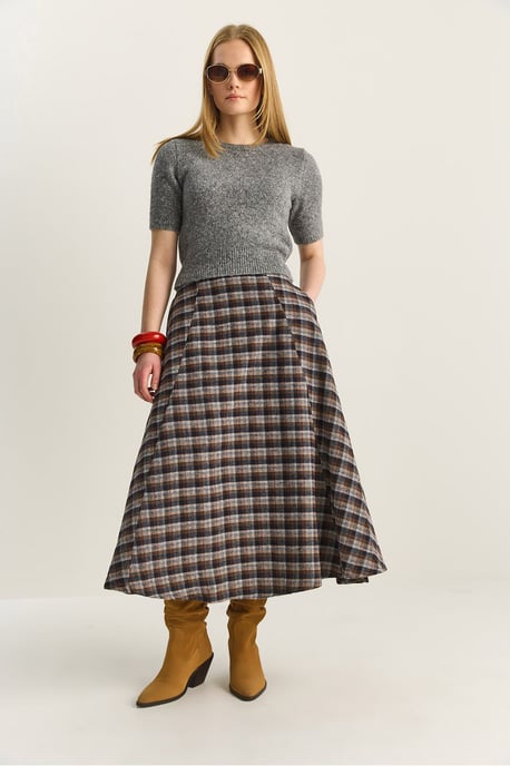 Hoge Taille Midi Rok - Image 3