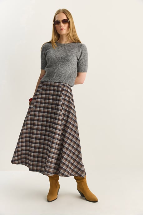 Hoge Taille Midi Rok - Image 4