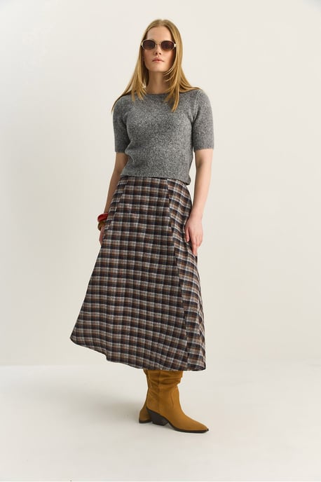 Hoge Taille Midi Rok - Image 5