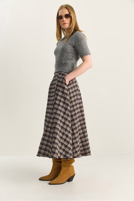 Hoge Taille Midi Rok - Image 6