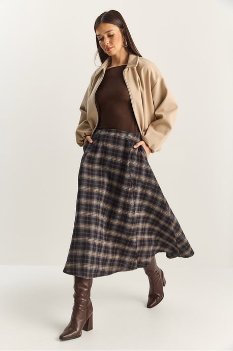 Hoge Taille Midi Rok - Image 2