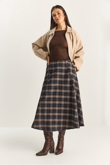 Hoge Taille Midi Rok - Image 4