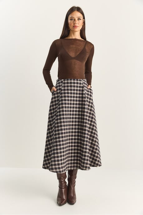 Hoge Taille Midi Rok - Image 2