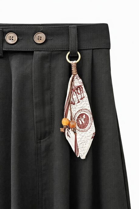 Hoge Taille A-Lijn Midi Rok met Accessoires - Image 2