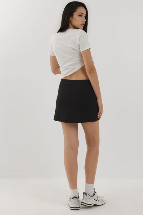 Gestructureerde Mini Short met Elastische Taille - Image 4
