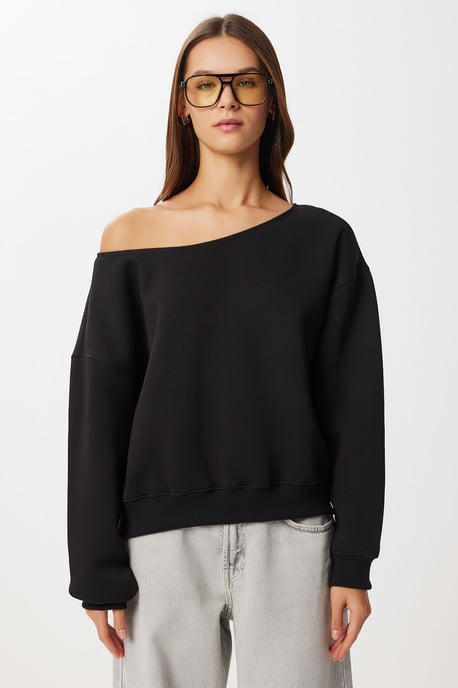 Asymmetrische Kraag Sweater - Image 3