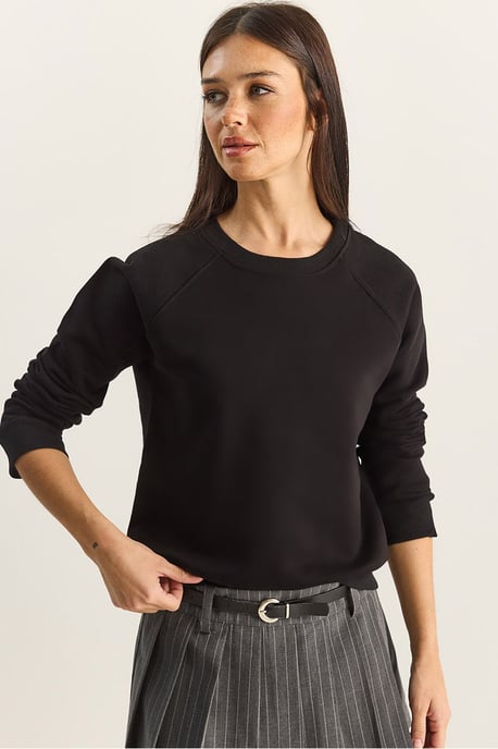 Ontspannen Pasvorm Crewneck Gebreid Sweatshirt - Image 1